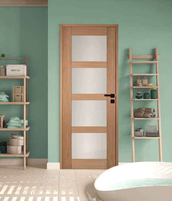 CETUS - Bloc porte chêne 4 vitrages